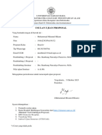 Formulir Usulan Ujian Proposal