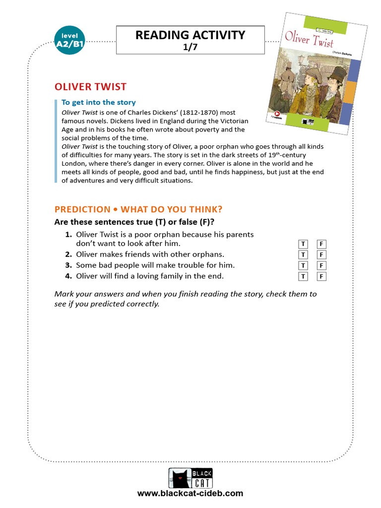 9788853013255 Oliver Twist Reading Activity PDF