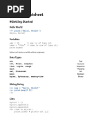 Python Cheat Sheet & Reference