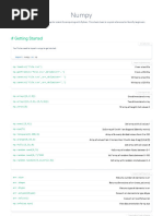 Numpy Cheat Sheet & Quick Reference