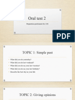 Oral Test 2 - Test Warm Up - 2101