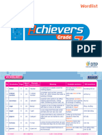 Word List - Achievers Grade 7