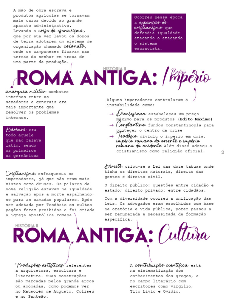 Resumo Roma Antiga Imperio Romano | PDF | Império Romano | Augustus