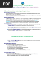 SMR - Difference Between Computer Science and Software Engineering