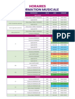 Horaires FM