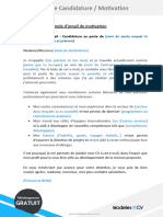 6 Email Candidature Motivation Exemple