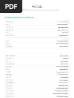 VSCode Cheat Sheet & Quick Reference