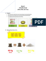 Modul 5 Aritmetika Sosial (Bruto Neto Tara)