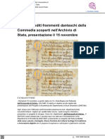 Quattro Inediti Danteschi Scoperti Dall'archivio Di Stato, Il 15 La Presentazione - Vivereurbino - It, 13 Novembre 2023