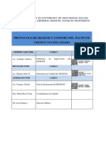 Protocolo de Higiene y Confort Del Paciente Critico o Encamado