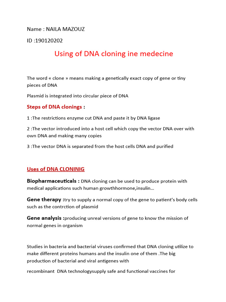 Dna Cloning 2 | PDF | Plasmid | Molecular Cloning