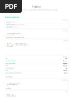 Python Cheat Sheet & Quick Reference