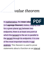 Mean Value Theorem - Wikipedia
