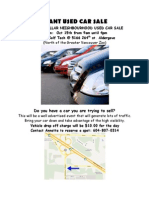 Mdn Car Sale Flyer