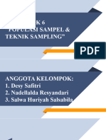 Kelompok 6 "Populasi Sampel & Teknik Sampling"