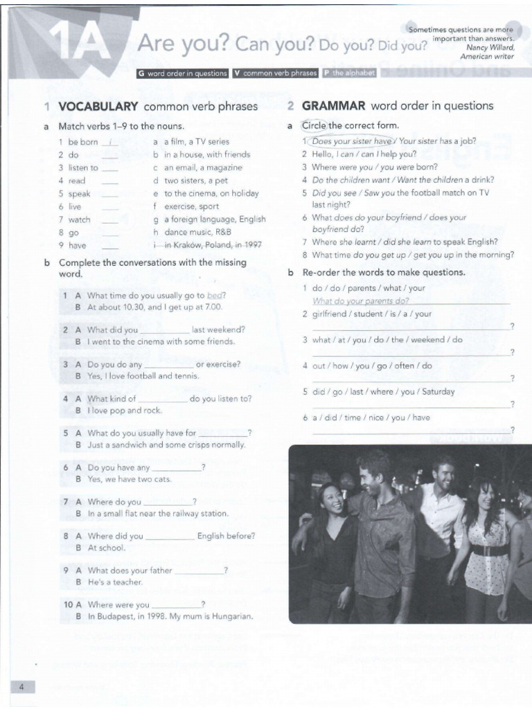 Workbook Unit 1 | PDF