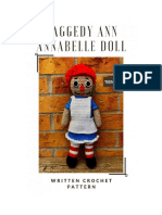 Raggedy Ann Annabelle Doll Written Crochet Pattern