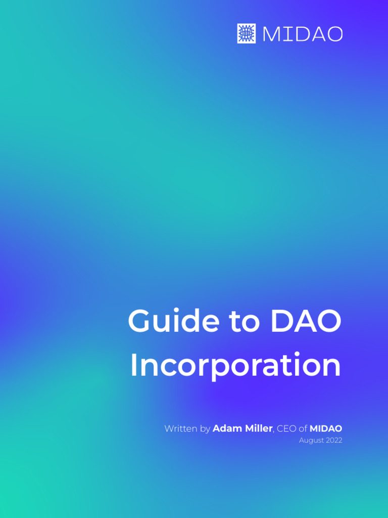 MIDAO Guide To DAO Incorporation | Download Free PDF | Limited ...