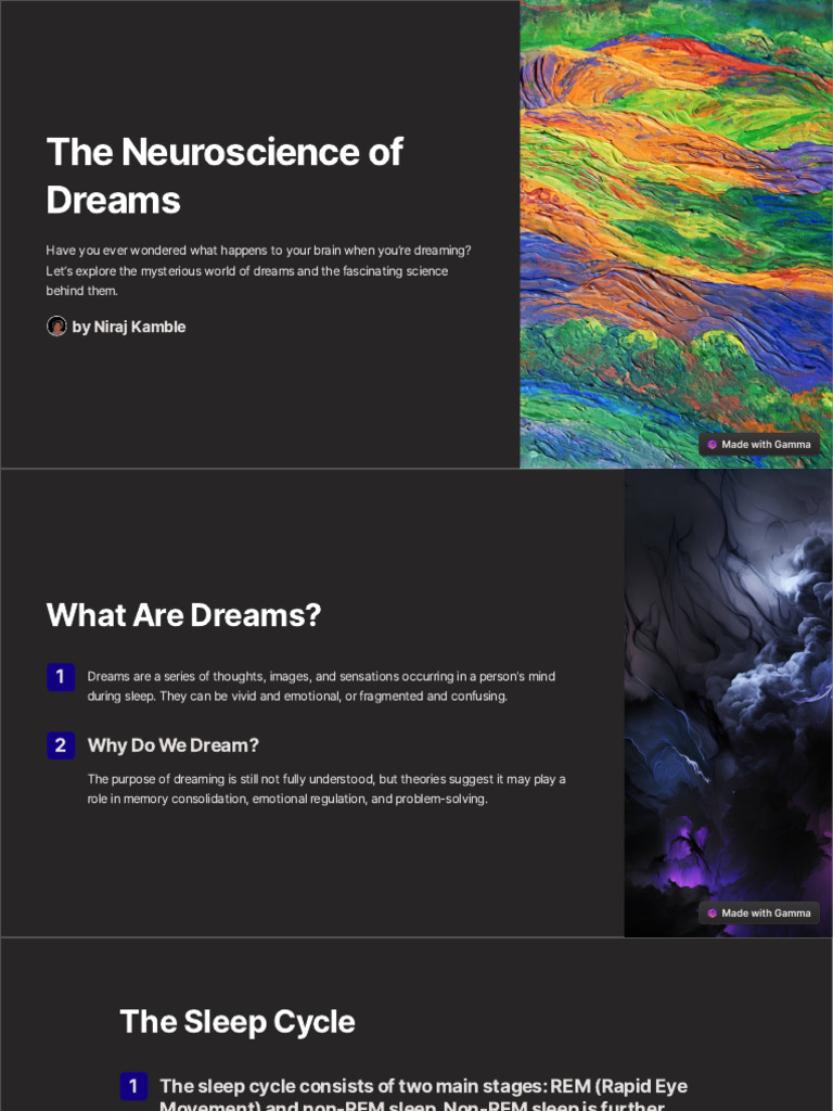 The Neuroscience of Dreams PDF Sleep Dream