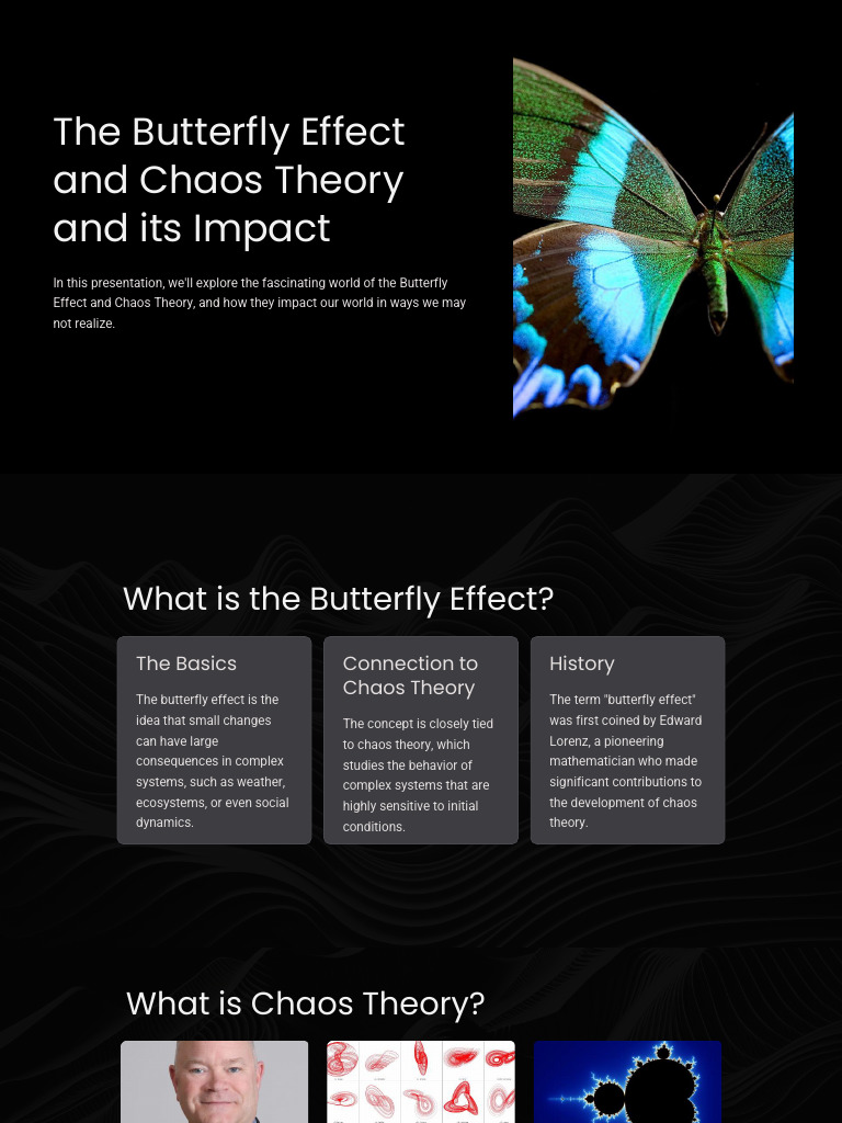 Butterfly Effect and Chaos Theory PDF PDF Chaos Theory Fractal