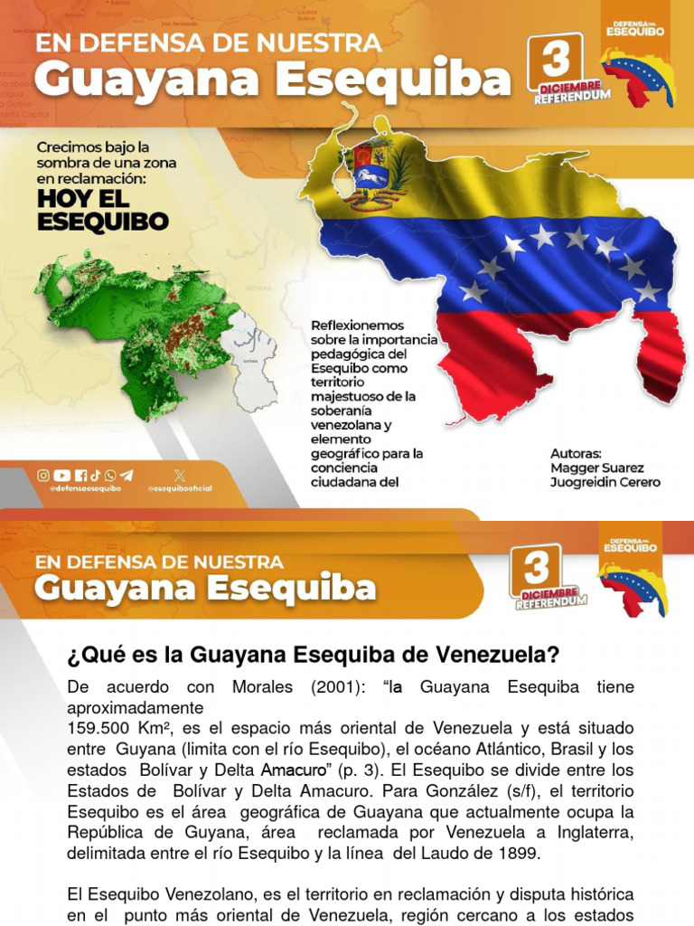 Guayana Esequiba de Venezuela Presentacion Completa PDF Venezuela