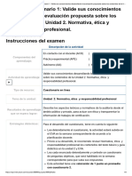 Examen - (AAB01) Cuestionario 1 - Valide Sus Conocimientos Desarrollando La Evaluación Propuesta Sobre Los Contenidos de La Unidad 2. Normativa, Ética y Responsabilidad Profesional