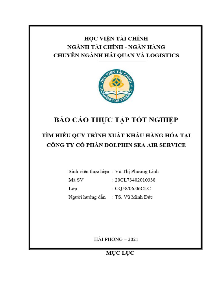 123doc Bao Cao Thuc Tap Chuyen Nganh Cong Ty CP Dich Vu Hang Hai Hang ...