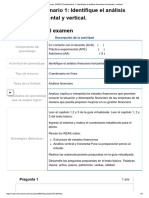 Examen - (AAB01) Cuestionario 1 - Identifique El Análisis Financiero Horizontal y Vertical