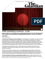 Public Speaking For Academics - 10 Tips - Education - The Guardian