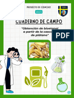 A4 Portada Carátula Proyecto Ciencias Química Doodle Verde y Blanco