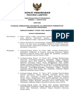 Peraturan Bupati Pesawaran Nomor 43 Tahun 2022 Tentang Standar Operasional Prosedur Di Lingkungan Pemerintah Kabupaten Pesawaran