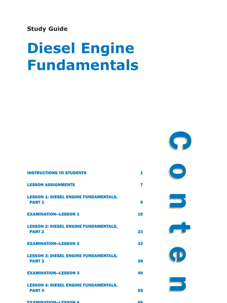 L3 Diesel Engine Fundamentals 1 PDF Internal Combustion Engine