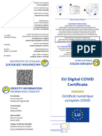 Certificat Numerique Europeen COVID Suite A Vaccination Moderna