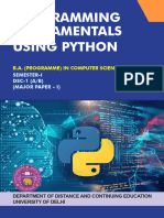 Programming Fundamentals Using Python (Unit 1-4)
