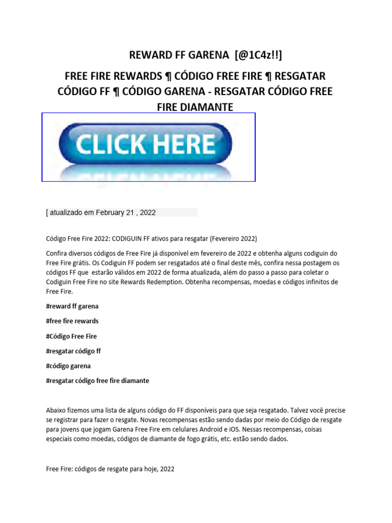Códigos de resgate Free Fire para dezembro de 2023 - CenárioMT
