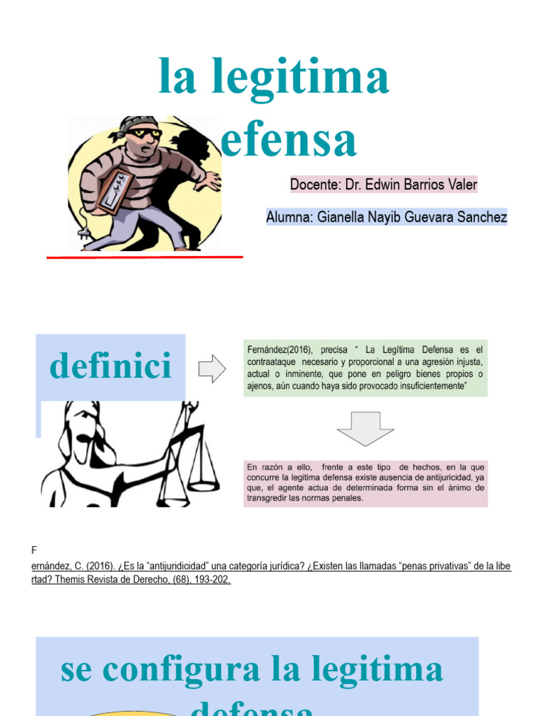 Elementos de la Legítima Defensa | PDF | Derecho
