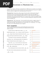 Monatomic Vs Polyatomic Ions KEY