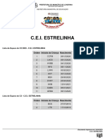 Lista de Espera C.E.I. Estrelinha