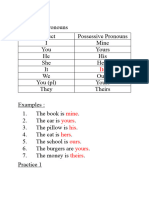 Grammar - Possessive Pronoun