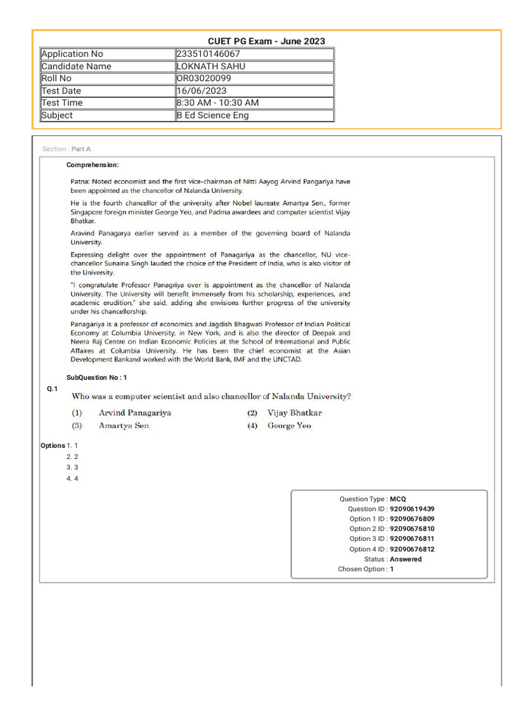 Bed Science Pdf Multiple Choice Standardized Tests
