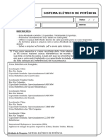 Atividade de Pesquisa11 - Sistema Elétrico de Potência