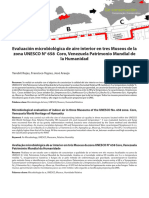 Evaluación Microbiológica de Aire Interior en Tres Museos de La Zona UNESCO #658 Coro, Venezuela Patrimonio Mundial de La Humanidad