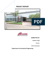 Project Report: Submitted By: Jaideep Singh B.tech. M.D.University Department of Mechanical Engineering
