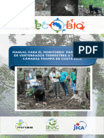Manual para el monitoreo participativo de vertebrados terrestres a través de camaras trampa en Costa Rica