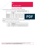 Grade Thresholds - November 2018: Cambridge International A Level Telugu (9690)