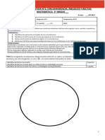 Evaluación Escrita Geometría 3ro Medio