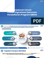 Penjelasan Umum Proses Digitalisasi Dokumen Pendaftaran Program MBKM