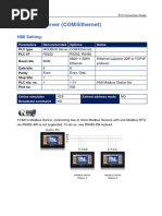 MODBUS Server COM Ethernet