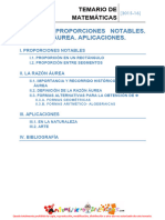 Tema 36 Proporciones Notables. La Razón Aurea. Aplicaciones 2015-16