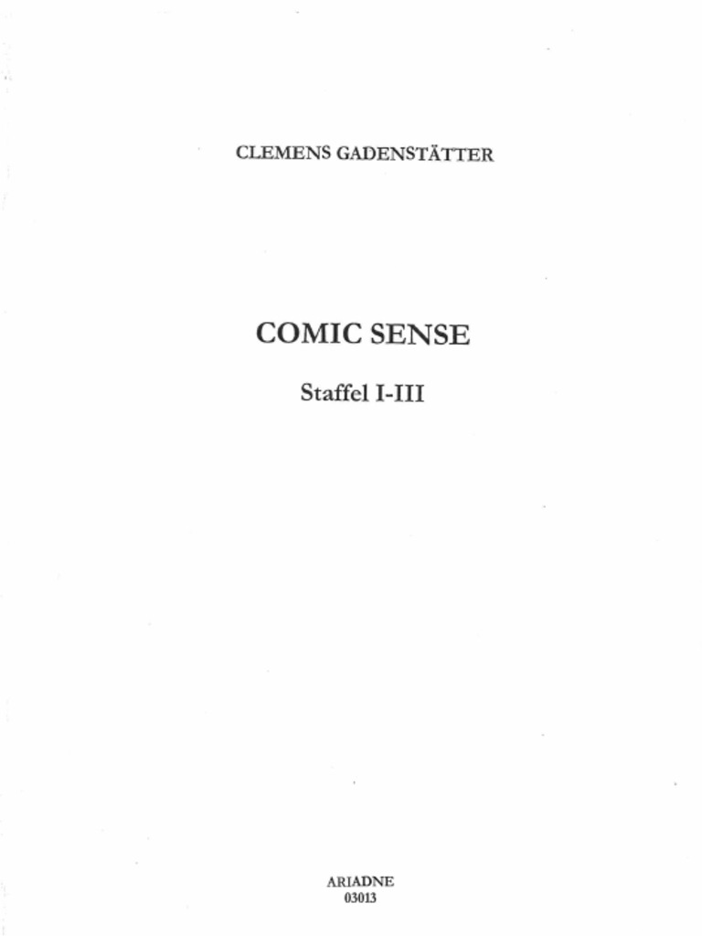 Clemens Gadenstätter: Comic Sense 1-3 For Piano/keyboard and Ensemble | PDF